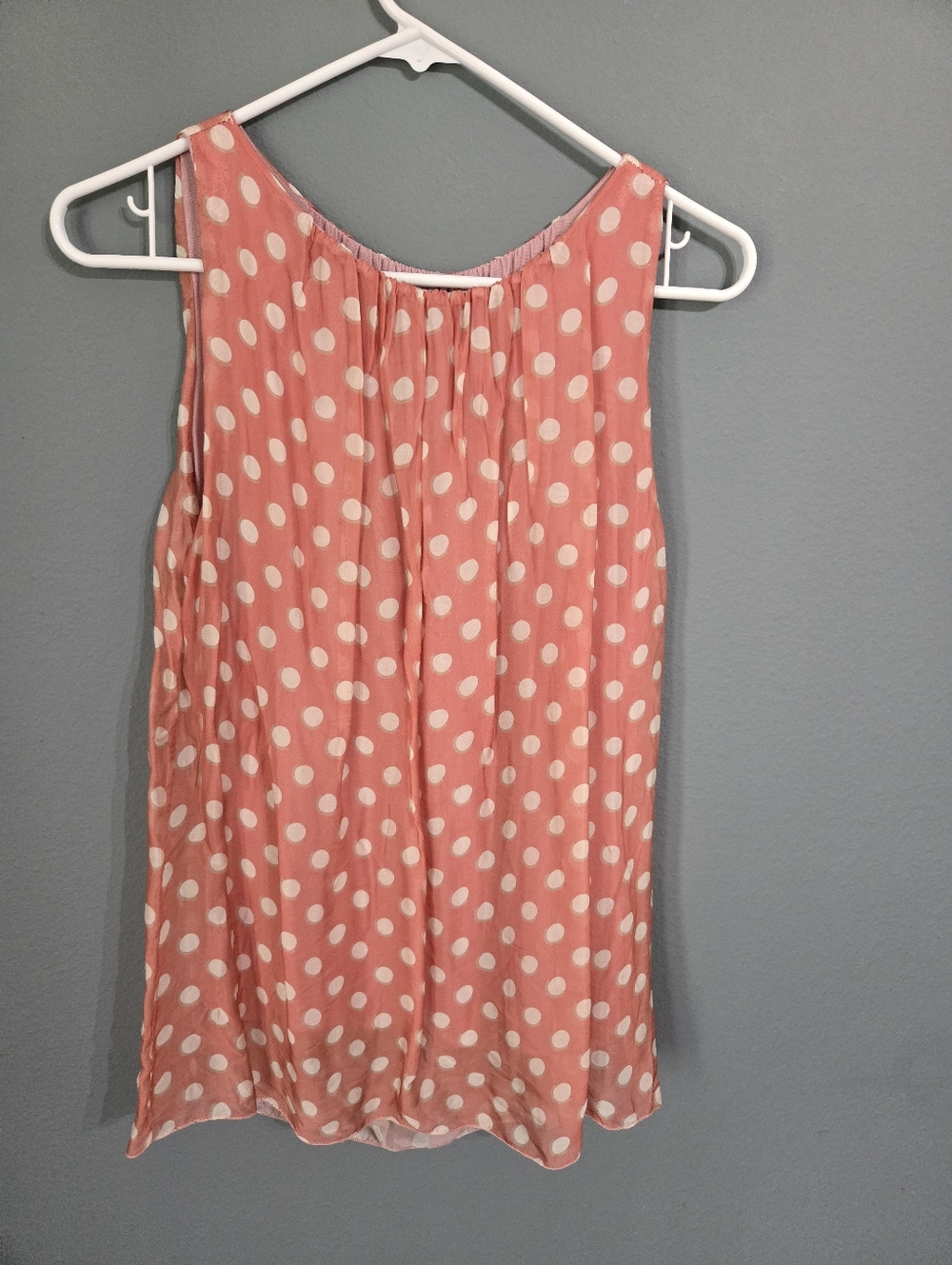 Maison Martin Margiela Coral Pink Polka Dot Sleeveless Camisole